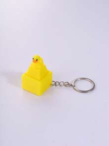 1pc Cute Little Yellow Duck Keychain, Animal Key Ring, Fashion Bag Charm Keychain, Ideal Gift For Women's Daily Use - Multicolor - View 7