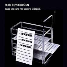 5-Layer Acrylic Eyelash Storage Box, Camellia Single-Strand Lash Desktop Flower Storage Organizer - Clear - View 4