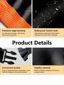 1 Pc Dog Car Seat Cover, Waterproof & Tear-Resistant Pet Seat Protector, With Buckle Straps, Scratch-Resistant & Non-Shedding Dog Back Seat Mat, Universal Fit For Most Cars, Trucks, SUVs - Multicolor - View 3