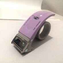 1pc Packing Tape Dispenser Set, Handheld Tape Dispenser With Metal Cutter, Carton Sealing Tool, Suitable For Home Moving, Warehouse, Office And Express Packaging - Purple - View 11
