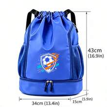 1pc Multi-Color Drawstring Cinch Bag, Simple Drawstring Closure Design, Sports Storage Bag For Football Basketball, Unisex Sports Cycling Swimming Yoga Storage Backpack, Student Backpack - Sports Backpack - View 2