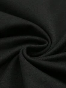 Zrgoth سترة رجالية بلون موحد بياقة طاقم، ملابس علوية كاجوال بأكمام طويلة، ملابس علوية فضفاضة بأسلوب الشارع الأساسي، مناسبة للارتداء اليومي في الخريف/الشتاء - الأسود - مشاهدة 6