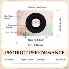 1pc Personalized Vintage Vinyl Record Coaster, Customized Wedding And Party Favor, Personalized Coaster Set With Name And Date Printed, Unique Wedding Favor, Party Gift For Music Lovers - Multicolor - View 9