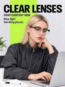 Anti-Blue Light Glasses, Anti-Fatigue, Lightweight And Comfortable, No Pressure On Nose Bridge For Long-Term Wear, Suitable For All Face Shapes, Ideal For Long-Term Office And Outdoor Use, Perfect Holiday Gift - Glasses - View 11