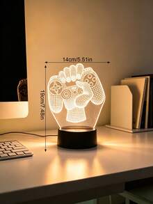 1 Buah Lampu Malam LED 3D Pengontrol Game 7 Warna, Antarmuka USB, Lampu Malam Dekorasi Suasana, Lampu Tidur Cahaya Lembut, Cocok untuk Ruang Belajar, Kamar Tidur, Ruang Tamu, Dekorasi Suasana Bar, Hari Valentine, Kembali ke Sekolah, Hari Thanksgiving, Hadiah Ulang Tahun Teman - beraneka warna - View 8