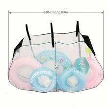 Swimming Pool Fence Hanging Bag, Outdoor Swim Ring/Ball Large Capacity Mesh Storage Bag, Extra Large Size (Swim Ring Not Included) - Multicolor - View 4