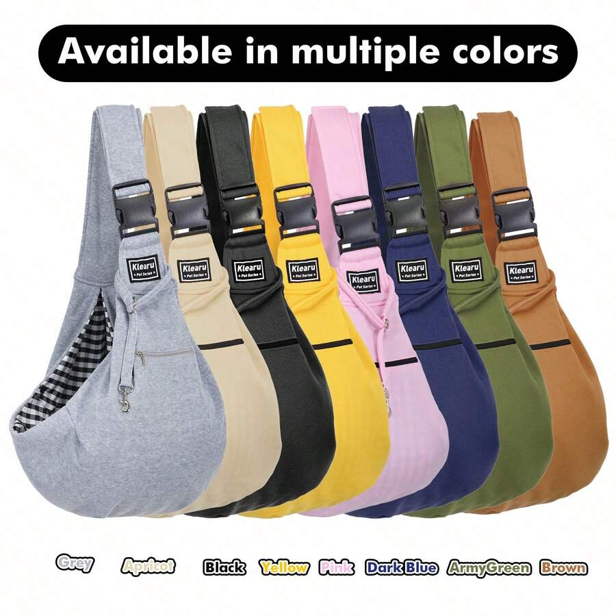 1pc Portable Pet Carrier Bag For Small Dogs And Cats, With Adjustable Shoulder Strap, Anti-Drop Hook, Zipper Pocket, Breathable Foldable Travel Bag, Suitable For Teddy, Bichon, Pomeranian And Cats, Weight Capacity Up To 16lbs/7.5kg - Multicolor - View 1