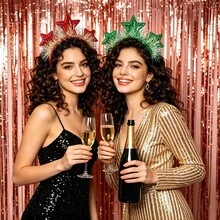 1pc/Set - New Year Party Sequin Five-Pointed Star Christmas Headband Birthday Wedding Decoration Star Crown Headband - View 2