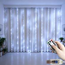 أضواء ستارة LED وامضة 8 وظائف 100/200/300/600، أضواء جنية تعمل بالطاقة USB مع جهاز تحكم عن بعد، مناسبة لديكور المنزل في الخريف، شجرة عيد الميلاد، حفلة الزفاف، غرفة النوم، عيد ميلاد الزفاف، ديكور الهالوين - ستارة ضوئية تعمل بمنفذ USB - مشاهدة 11