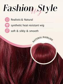 Topshe 26 Inch Natural Black Long Wavy Wig With Bangs, Pre-Styled Loose Curls, Heat-Resistant Synthetic Hair, Anti-Shedding And Anti-Tangling, Suitable For Festivals, Parties, Stage Performances And Daily Wear, Essential Fashion Wig For Women's Dating And Work - Multicolor - View 7
