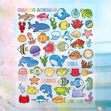 Marine Life Stickers For Decorating Planner, Diary, Scrapbook, Planner, Luggage, Guitar, Skateboard, Manual, Notebook, Tablet, Water Bottle, Phone - Multicolor - View 2
