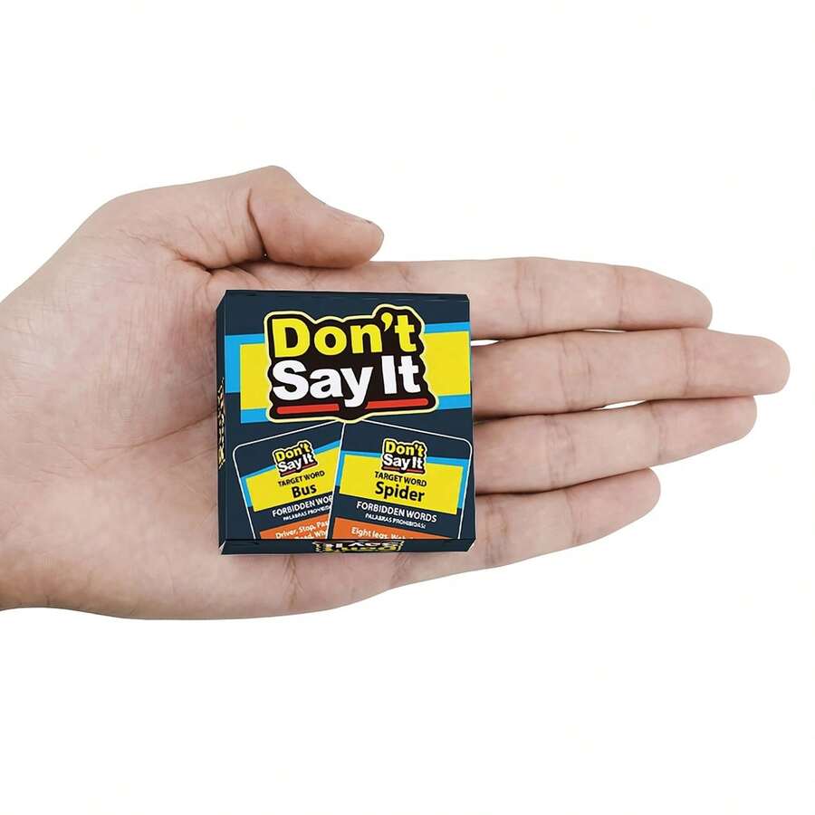 (1pc)New Don't Say It Game Cards, Forbidden Words Party Card Game, Multiplayer Interactive Icebreaker Game, Quick Reaction Challenge, Family & Friends Gathering Game Night, Portable Mini Travel Size - Multicolor - View 1