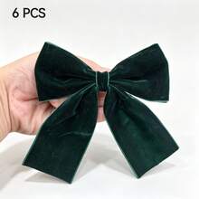 2/6 buah Cincin Serbet Natal, Penahan Serbet Pita Beludru, Cincin Serbet Buatan Tangan, Cocok untuk Natal, Thanksgiving, Hari Valentine, Pernikahan, Pesta, Ulang Tahun, Meja Makan, Hari Ibu, Dekorasi Meja Rumah dan Luar Ruangan - MultiWarna - View 13