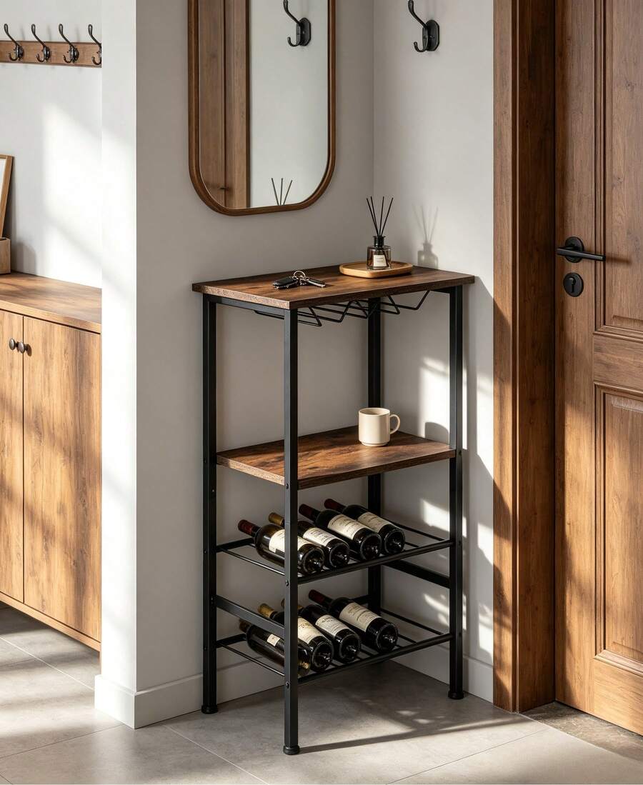 Freestanding Wine Racks & Cabinets - Brown - View 1