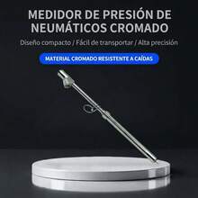 Medidor de Presión de Neumáticos de Varilla, Manómetro de Aire para Llantas de Auto, Camioneta y Moto, Lectura Precisa - A - Ver 3