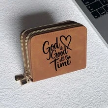Jesus God Cross Print Card Holder Lightweight Fashionable Wallet Suitable For Daily Use For Women Double Zipper Mini Wallet Purse Wallet Card Wallet - Multicolor - View 15