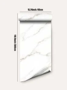 1 Roll Matte Marble Pattern Faux Tile Wall Sticker, Self-Adhesive Waterproof Moisture-Proof Background Wall Decor Panel, Self-Adhesive Aluminum Plastic Board DIY Marble Pattern Wall Sticker For Living Room, Bathroom, Bedroom Wall Renovation Wallpaper - Multicolor - View 6