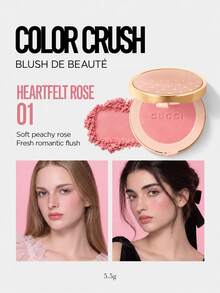 Gucci Blush De Beaute Luminous Matte Blush -01- Silky Rose -5.5g-Net Weight 0.19 Oz - Matte Blush -01- Silky Rose -5.5g-nET WT. 0.19 OZ. - View 3