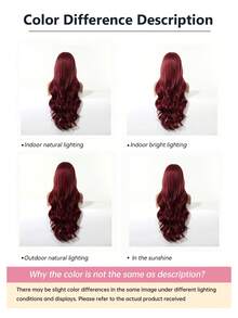 Topshe 26 Inch Natural Black Long Wavy Wig With Bangs, Pre-Styled Loose Curls, Heat-Resistant Synthetic Hair, Anti-Shedding And Anti-Tangling, Suitable For Festivals, Parties, Stage Performances And Daily Wear, Essential Fashion Wig For Women's Dating And Work - Multicolor - View 10