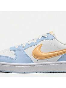 Nike COURT BOROUGH LOW RECRAFT (GS) Basketball Shoes Low-Top JA4414-181 For Teens - Blue and White - View 4