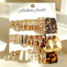 5 Pairs / 15 Pairs Earring Set, Vintage Earring Multi-Piece Combination, Fashionable Women's Jewelry, Suitable For Daily Wear And Party Accessories - Multicolor - View 1