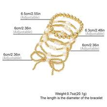 5pcs/Set Butterfly & Pearl Accent Teen Bracelets, Handmade Elastic String Beaded Pearl CCB Bracelets, Suitable For Daily Match, Travel, Party, Gift - Multicolor - View 5