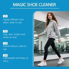 jakehoe Limpiador mágico para zapatos, espuma limpiadora para zapatillas blancas, elimina manchas y amarillamiento, previene oxidación, fórmula suave, fácil de usar, ligero y portátil - Azul - Ver 7