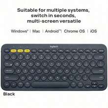 Logitech K380 Bluetooth Wireless Keyboard, Efficient Office Work Anywhere, Multi-Device One-Click Switching, Ultra-Thin Portable, Compatible With IPad, Tablet, Laptop, Phone - View 8