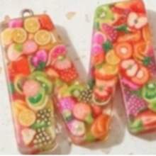 Liontin Huruf Resin Transparan dengan Irisan Buah Berwarna-warni, Liontin Inisial yang Dipersonalisasi, Cocok untuk Pembuatan Perhiasan DIY, Gantungan Kunci, dan Aksesori Gelang - MultiWarna - View 15