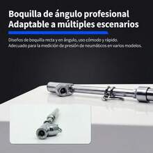 Medidor de Presión de Neumáticos de Varilla, Manómetro de Aire para Llantas de Auto, Camioneta y Moto, Lectura Precisa - A - Ver 5