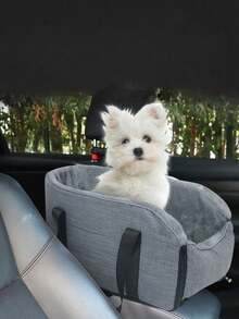 Pet Car Carrier Bed, Cat Dog Nest, Car Center Console Cushion, Portable Pet Carrier Bag, Suitable For Small & Medium Pets - Grey - View 9