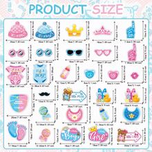30 buah Perlengkapan Foto Pesta Pengungkapan Jenis Kelamin, Dekorasi Baby Shower, Dekorasi Ulang Tahun, Dekorasi Pesta Pengungkapan Jenis Kelamin - MultiWarna - View 2