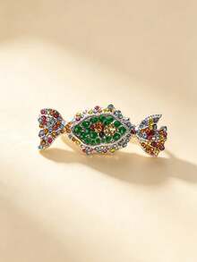 1pc Cute Candy Shaped Women's Brooch, Exquisite Enamel Brooch, Suitable For Dresses, Vintage Fun Daily Wear Jewelry Accessory, Women's Accessory, Ideal Gift Choice - Multicolor - View 4
