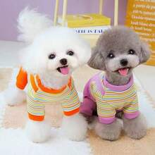 Pet Dog Clothes Four-Legged Jumpsuit Winter Autumn Warm Hoodie Harness For Small Dogs, Teddy, Bichon - Multicolor - View 6