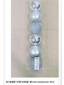 Christmas Ball Ornaments 6PCS Set, 8cm Hanging Baubles For Tree Garland Window Party Decor, 5 Colors - 8cm-6PCS - View 17