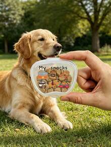 Cute Pet Print Mini Pet Treat Storage Box, Mini Small Capacity Transparent Visible Storage Box, Pet Theme Print Sealed Storage Box, Dog Treat Box, Sealed Container, Suitable For Portable Storage/Outdoor Feeding/Pet Party Scenes/Dog Walking/Outing Rewards/Car Pet Meals, Pet Owner Small Gift, Pet Owner Practical Small Storage Box - Multicolor - View 7