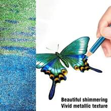 50 Piece Metallic Colored Pencils, Soft Core With Vibrant Color,Ideal For Drawing, Blending, Sketching, Shading - 50-color Metallic Colored Pencils - View 4