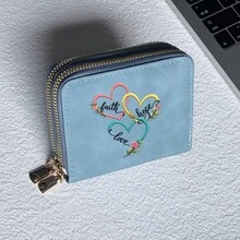 Jesus God Cross Print Card Holder Lightweight Fashionable Wallet Suitable For Daily Use For Women Double Zipper Mini Wallet Purse Wallet Card Wallet - Multicolor - View 13