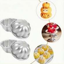 Aluminum Non-Stick Pumpkin Shaped Pudding/Jelly Cake Mold, Suitable For Cake Cups, Perfect For Making Pudding, Jelly, Pancakes And Cakes. Ideal For Halloween, Parties And Various Occasions. - Multicolor - View 4