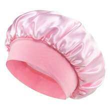 1pc Luxury Silk Satin Sleep Caps, Solid Color, Elastic Hair Protection Caps, Lightweight Comfortable For All-Night Wear, Hair Care, Shower, Gentle Fit To Scalp, For Her - Multicolor - View 18