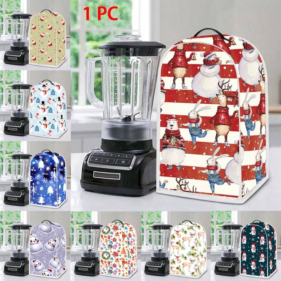 1pc Dust-Proof Cover For Juicer, Modern Style Polyester Christmas Printing. For 1-3 Quart Stand Mixer. Home Decoration, Household Appliance Cover. Dust-Proof And Washable. - Full Coverage - View 1