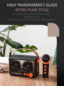 TOKQI Speaker Bluetooth Nirkabel dengan Kabel Pengisian Daya, Subwoofer Audio Nirkabel Portabel, dengan Slot USB/Kartu TF, Mendukung Suara Surround 3D, Kompatibel dengan Smartphone, Tablet, TV, Komputer, Cocok untuk Mobil/Dalam Ruangan/Pesta Dansa/Bersepeda, Ideal untuk Penggunaan di Luar Ruangan - View 3