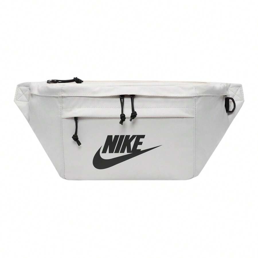 Nike Basic Large Logo Sport Fabric Shoulder Bag Crossbody Chest Bag Waist Bag Unisex Couple Style Light Bone Color - Off White - View 1