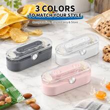 Mini Bag Sealing Machine, Heat Sealing Machine, And Cutting Machine 2-In-1 Portable Hot Vacuum Sealing Machine, Suitable For Plastic Snack Bags, Keeping Potato Chips/Cookies/Nuts Fresh, Suitable For Kitchen Travel Camping Food Storage - Multicolor - View 1
