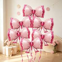 2pcs 90cm Large Pink Bow Cartoon Design Foil Balloon Set - View 5