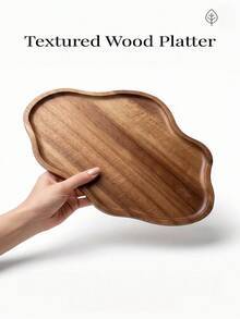 Large Wooden Tray, Bathroom Storage Tray, Multi-Functional Decorative Tray, Home Display Tray, Versatile Wooden Tray For Bedroom, Room, Office, Bathroom And Outdoor Spaces, High-Quality Wooden Tray - C-Wood Color - View 5