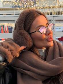 1pc Winter Ear Warmer With Faux Rabbit Fur, Warm Thermal Lined Foldable Ear Muffs, Windproof And Foldable Ear Cover Winter Accessories - A - View 2