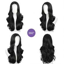 Women's 28 Inch Long Wavy Synthetic Wig, 4x1 Lace Front Heat-Resistant Fiber Wig, Natural Look, Suitable For Daily Wear, Cosplay And Party Occasions - Multicolor - View 3