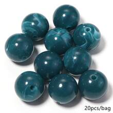 20pcs/Pack 20mm Acrylic Dual-Color Cloud Gradient Beads DIY Handmade Phone Chain Keychain Bag Charm Clothing Belt Decoration Large Diameter Beads - 20mm Two-tone Round Bead - View 29