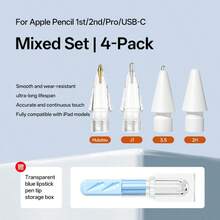 4PCS Replacement Tips For Apple Pencil, Compatible With IPad Pencil 1st And 2nd Generation - Multicolor - View 13